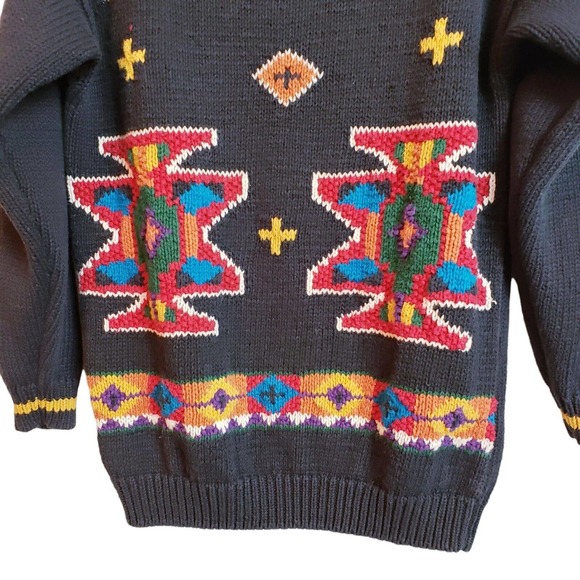 Vintage Huntington Ridge Aztec Sweater Women's Medium Multicolor - Picture 3 of 11